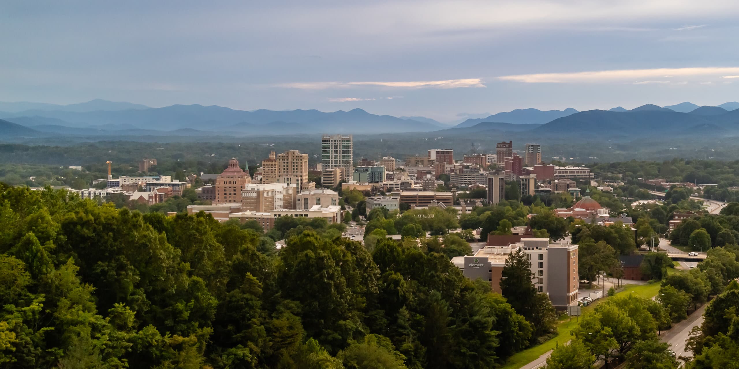 Asheville, NC skyline, the corridor Whipshipper carriers serve daily