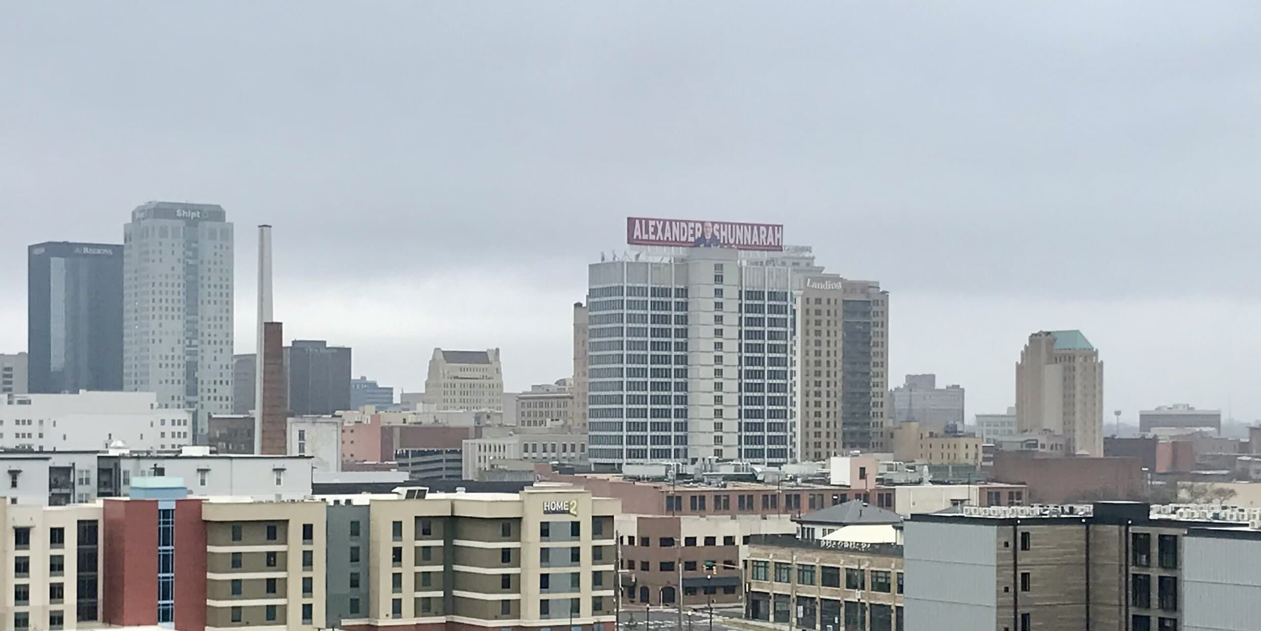 Birmingham, AL skyline, the corridor Whipshipper carriers serve daily