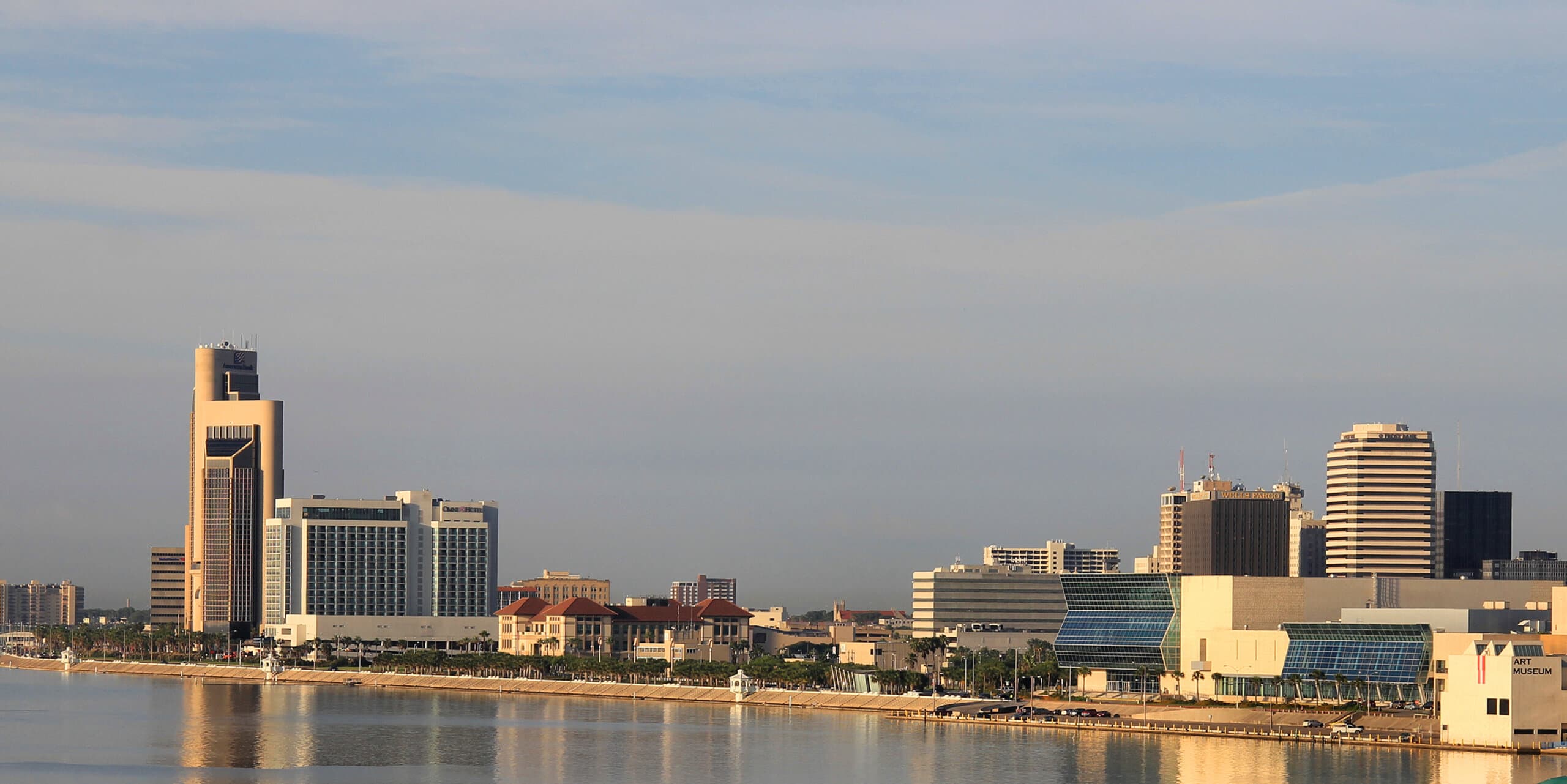 Corpus Christi, TX skyline, the corridor Whipshipper carriers serve daily