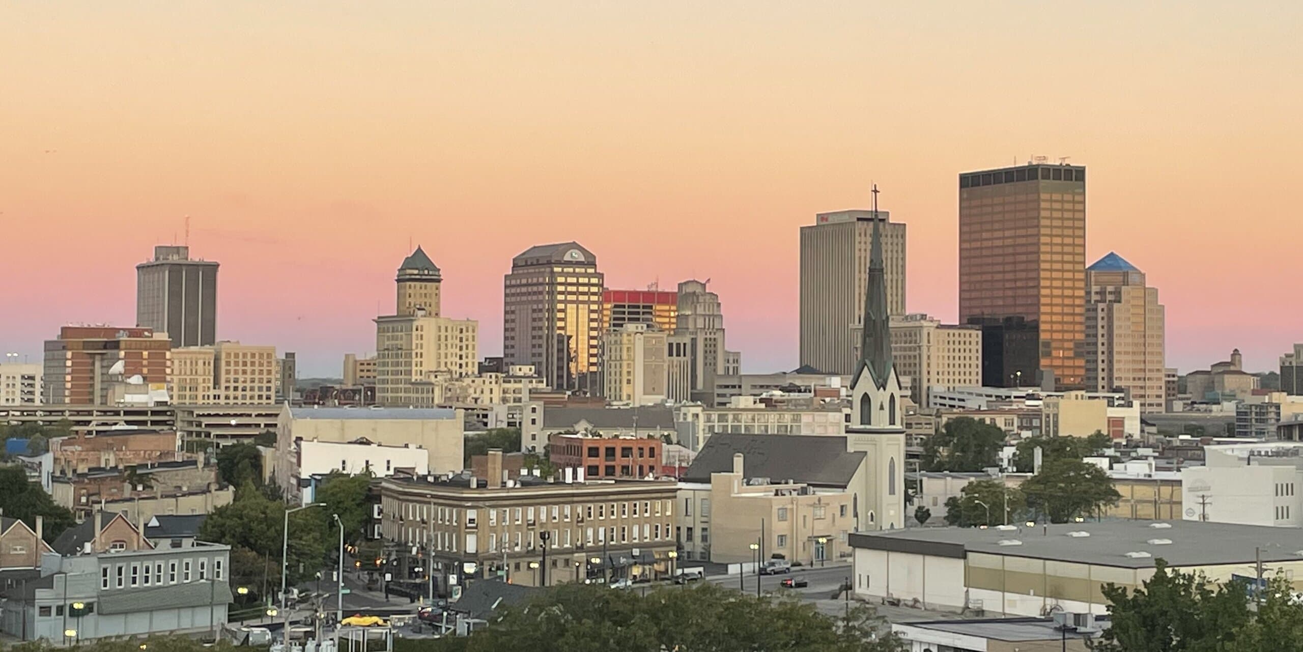 Dayton, OH skyline, the corridor Whipshipper carriers serve daily
