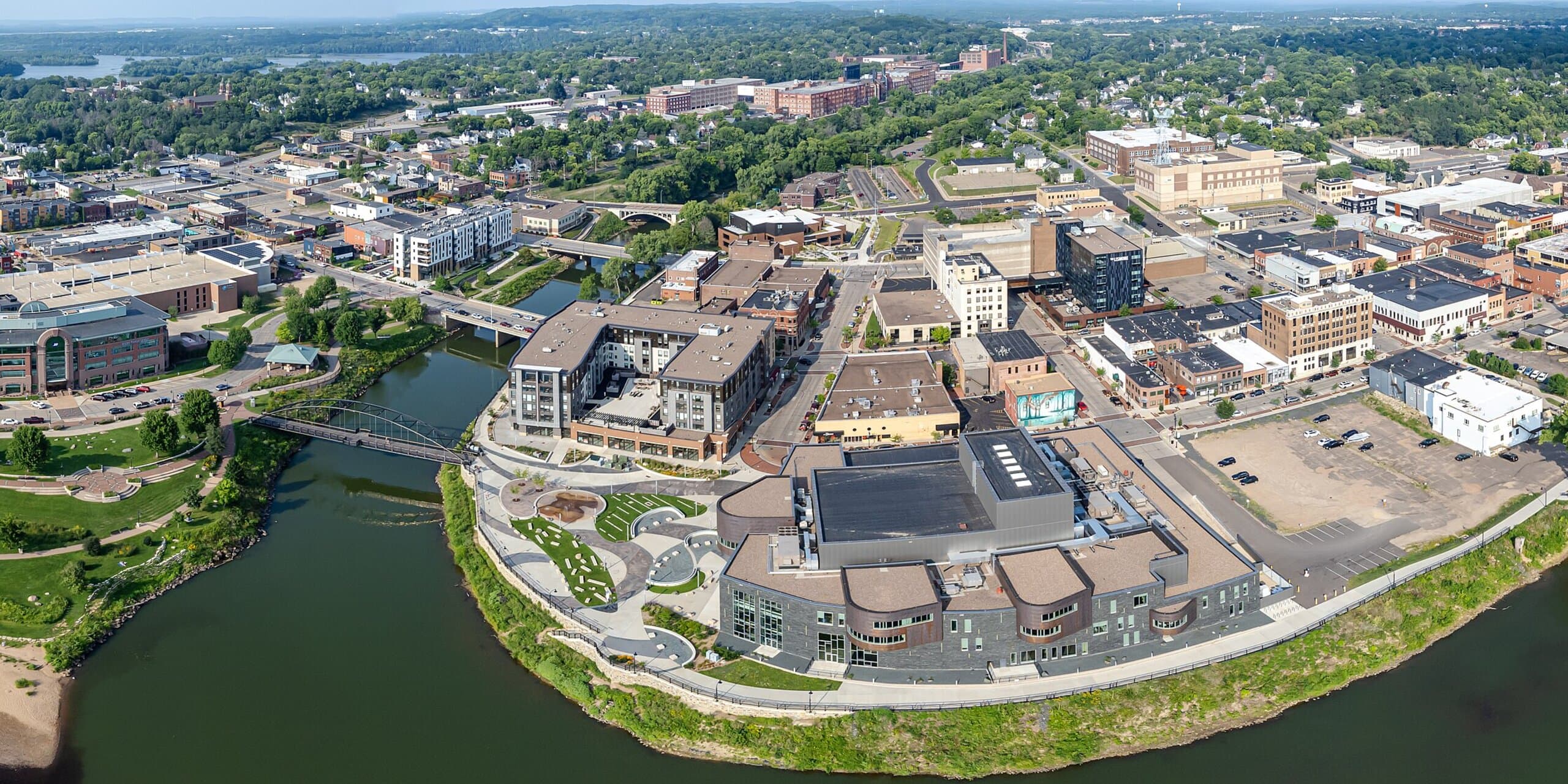 Eau Claire, WI skyline, the corridor Whipshipper carriers serve daily