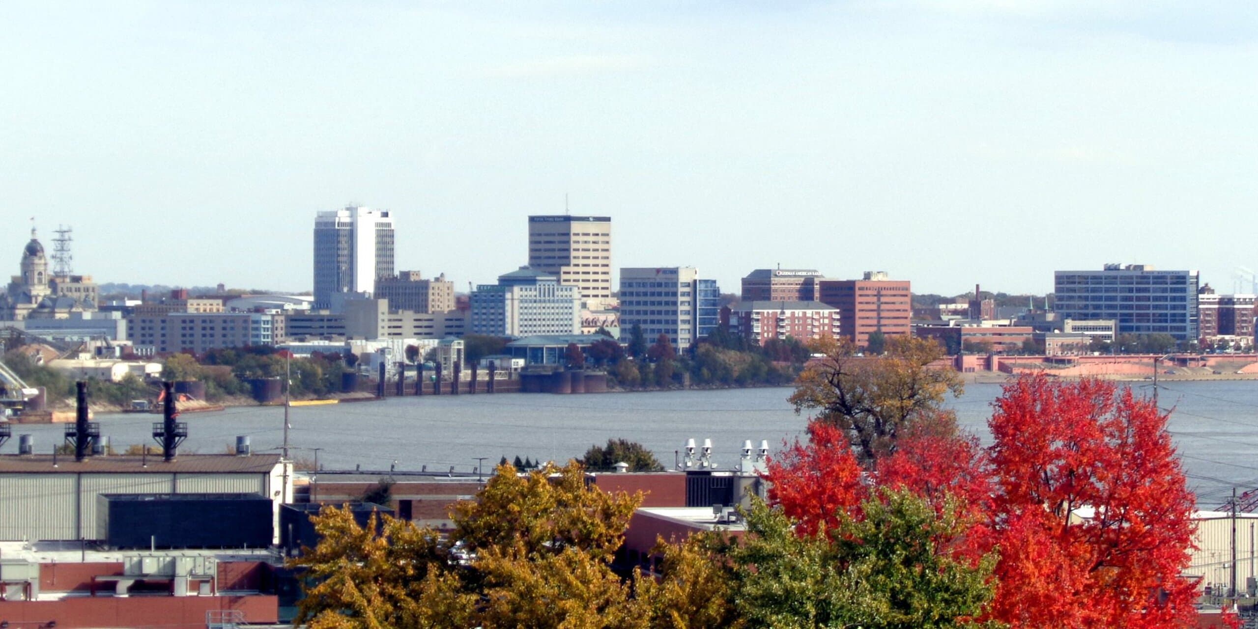 Evansville, IN skyline, the corridor Whipshipper carriers serve daily