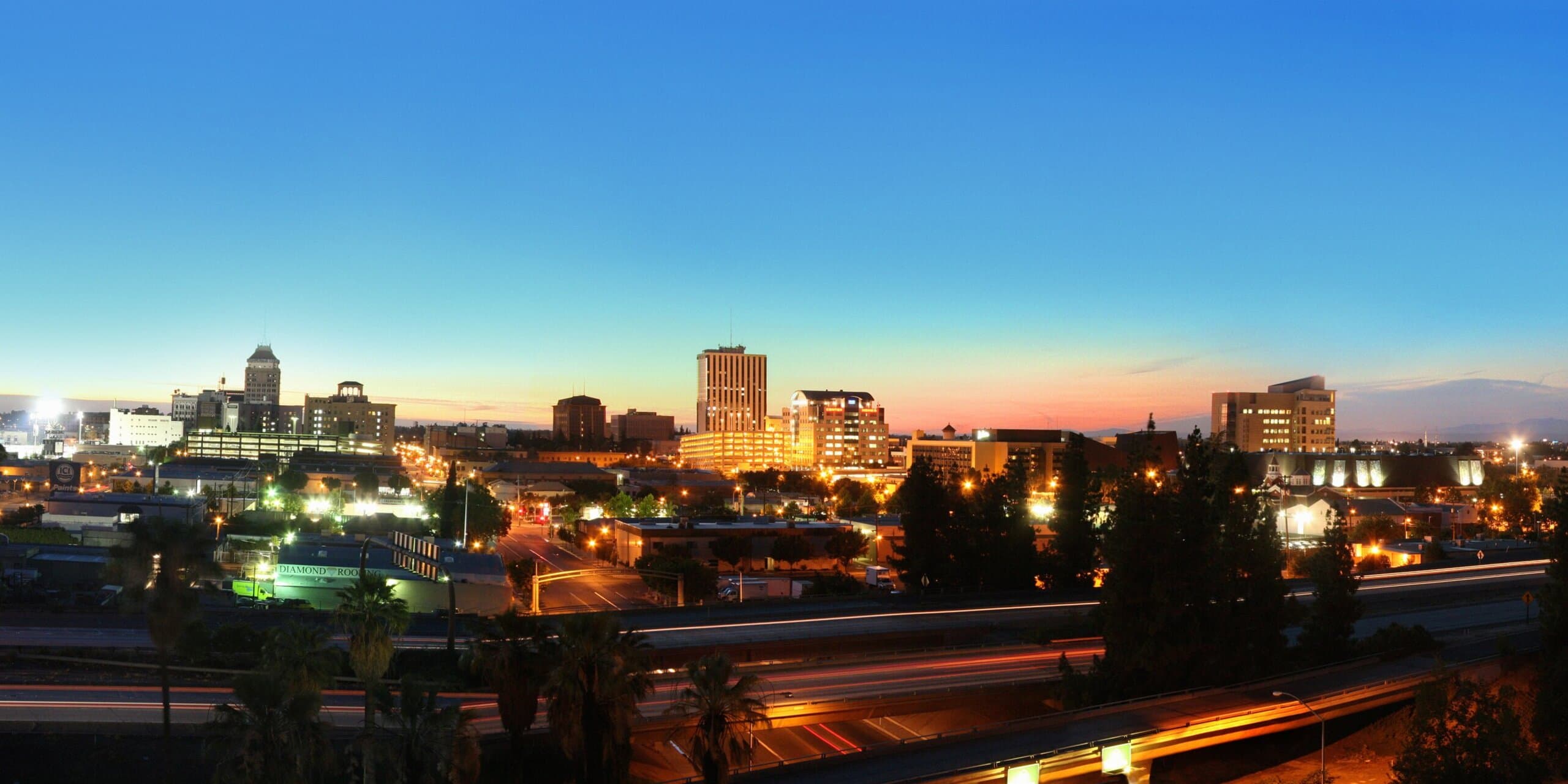 Fresno, CA skyline, the corridor Whipshipper carriers serve daily