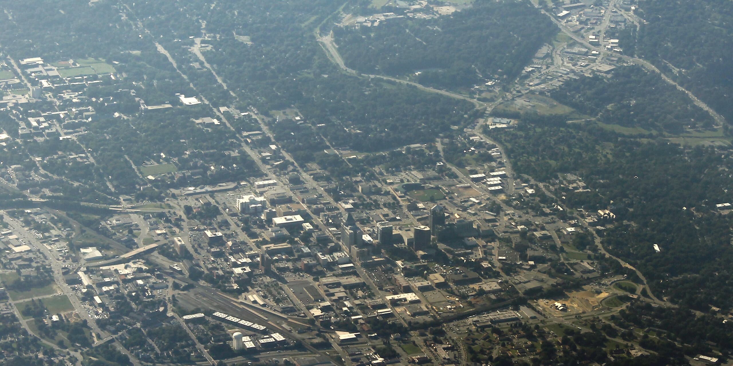 Greensboro, NC skyline, the corridor Whipshipper carriers serve daily