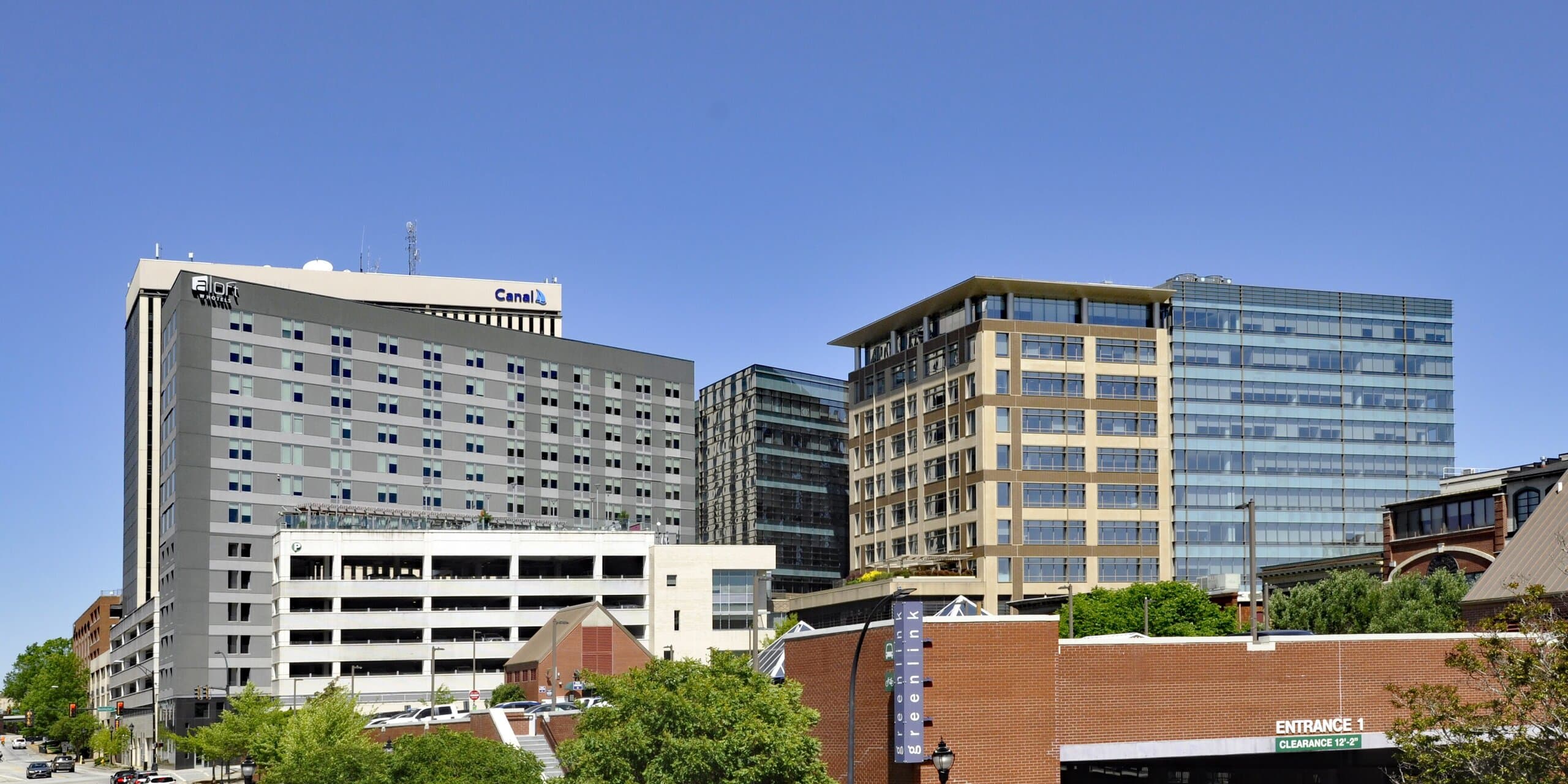 Greenville, SC skyline, the corridor Whipshipper carriers serve daily