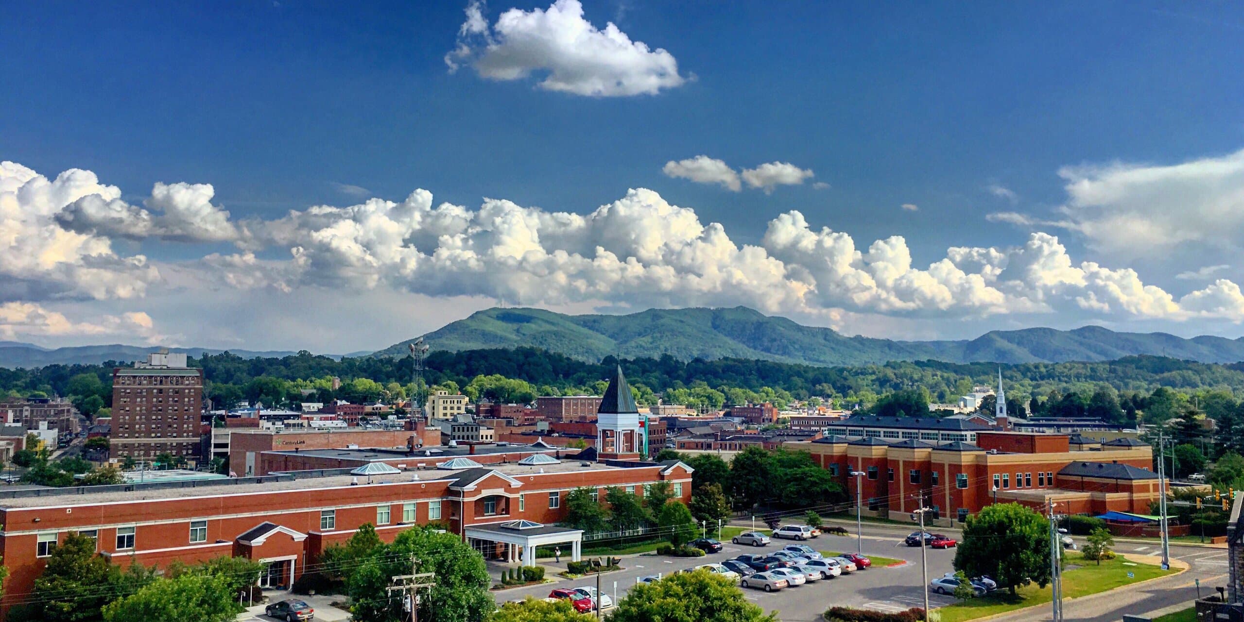 Johnson City, TN skyline, the corridor Whipshipper carriers serve daily