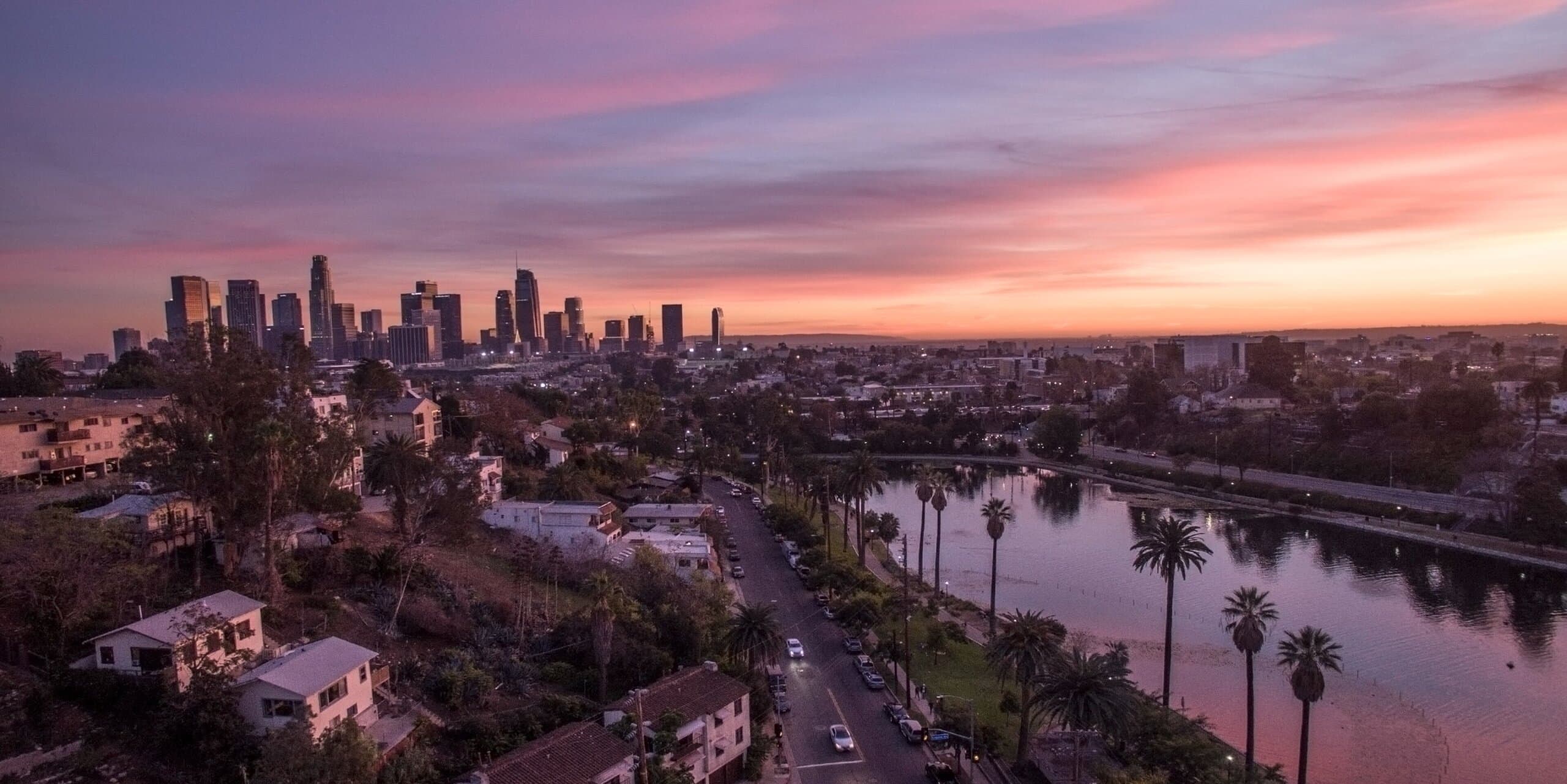 Los Angeles, CA skyline, the corridor Whipshipper carriers serve daily
