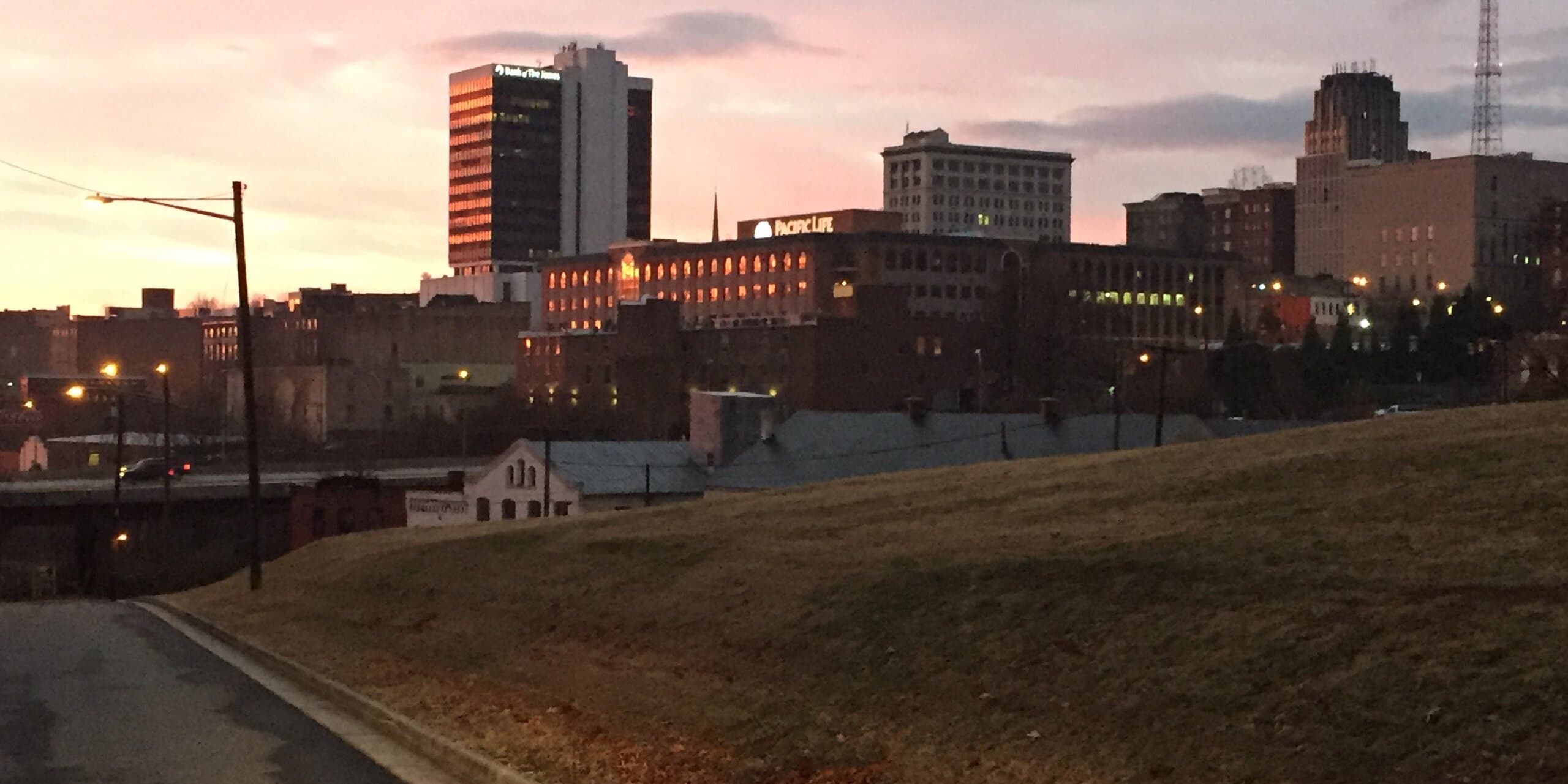 Lynchburg, VA skyline, the corridor Whipshipper carriers serve daily