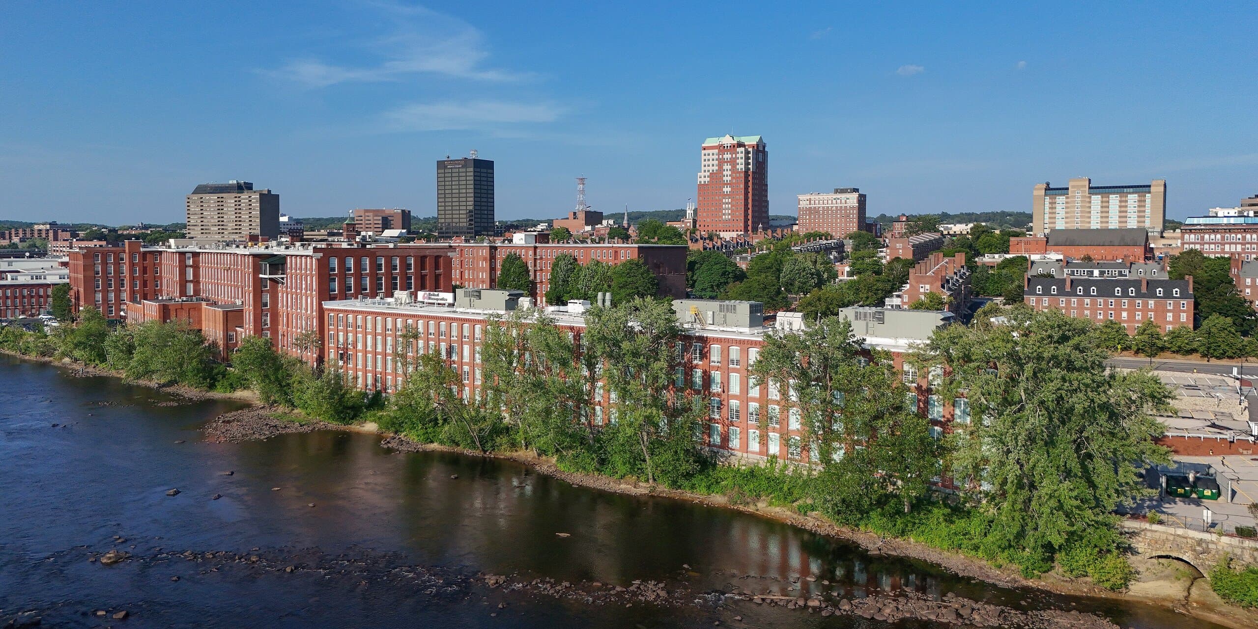 Manchester, NH skyline, the corridor Whipshipper carriers serve daily