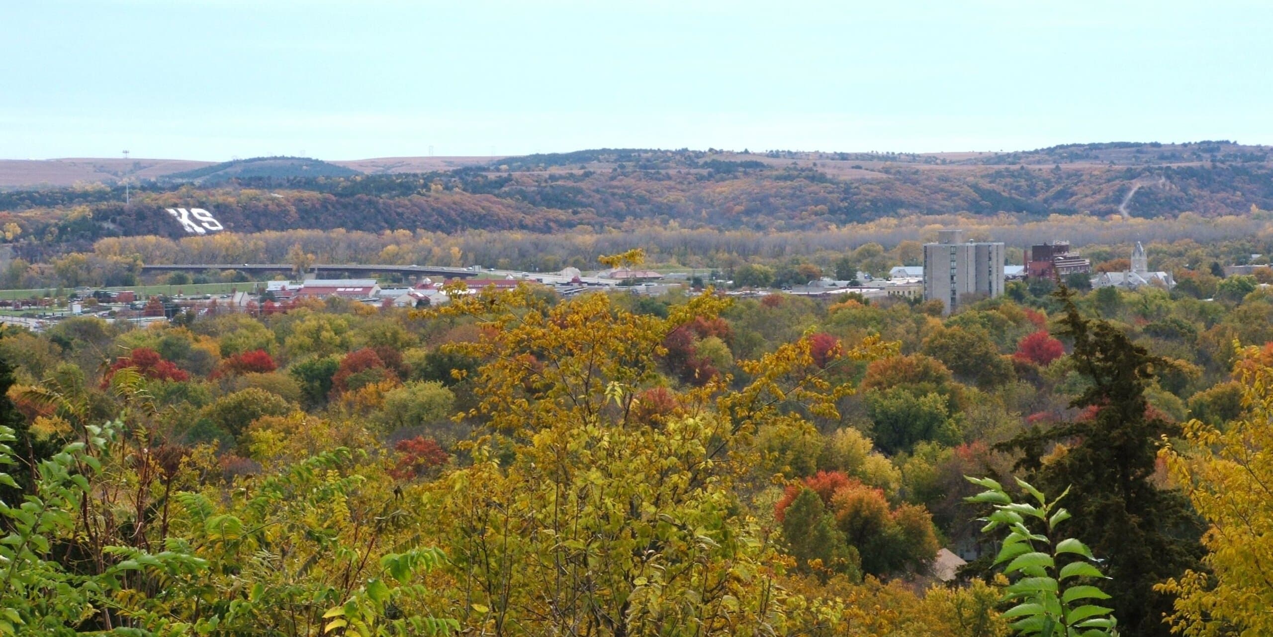 Manhattan, KS skyline, the corridor Whipshipper carriers serve daily