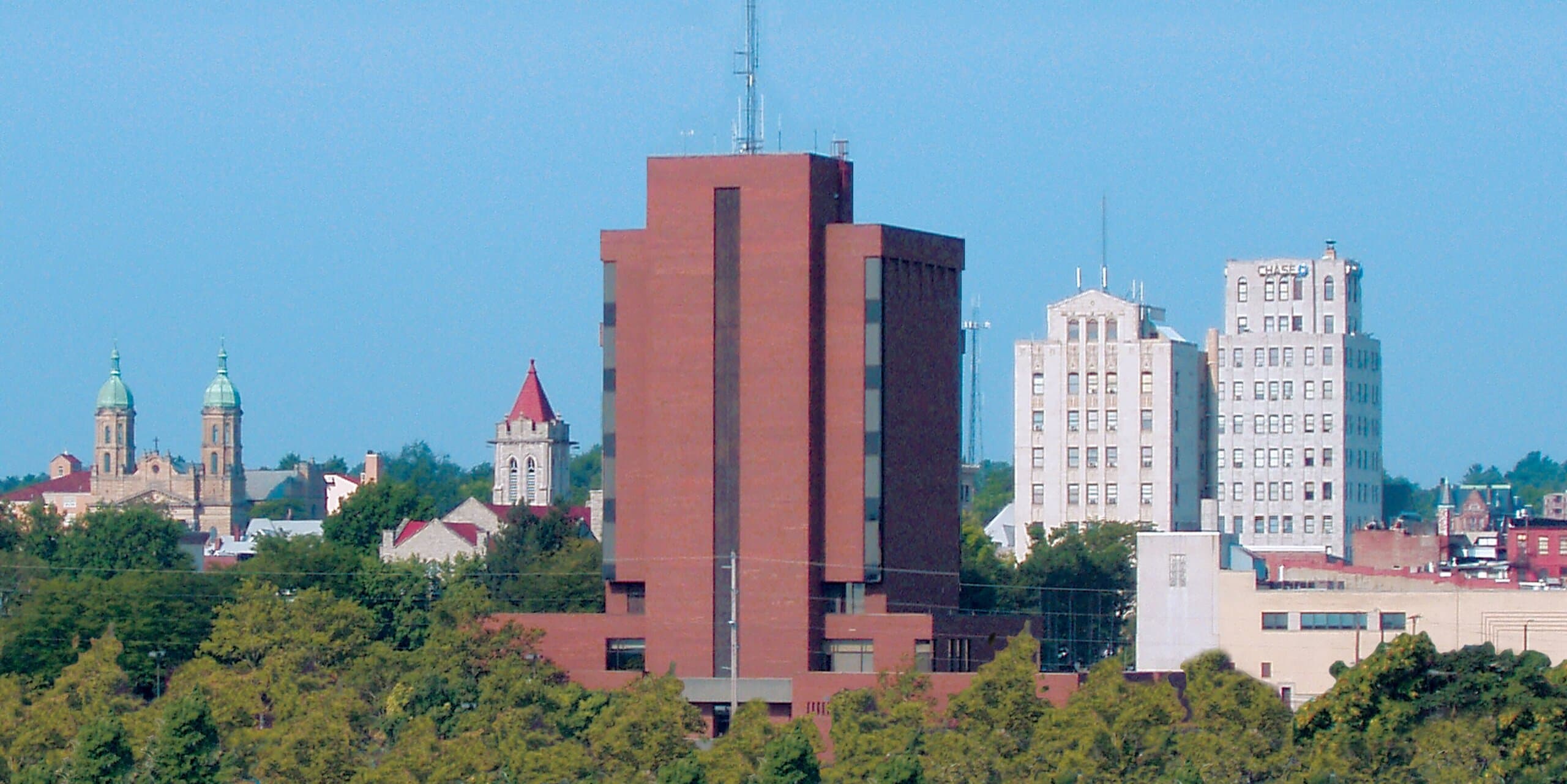 Mansfield, OH skyline, the corridor Whipshipper carriers serve daily