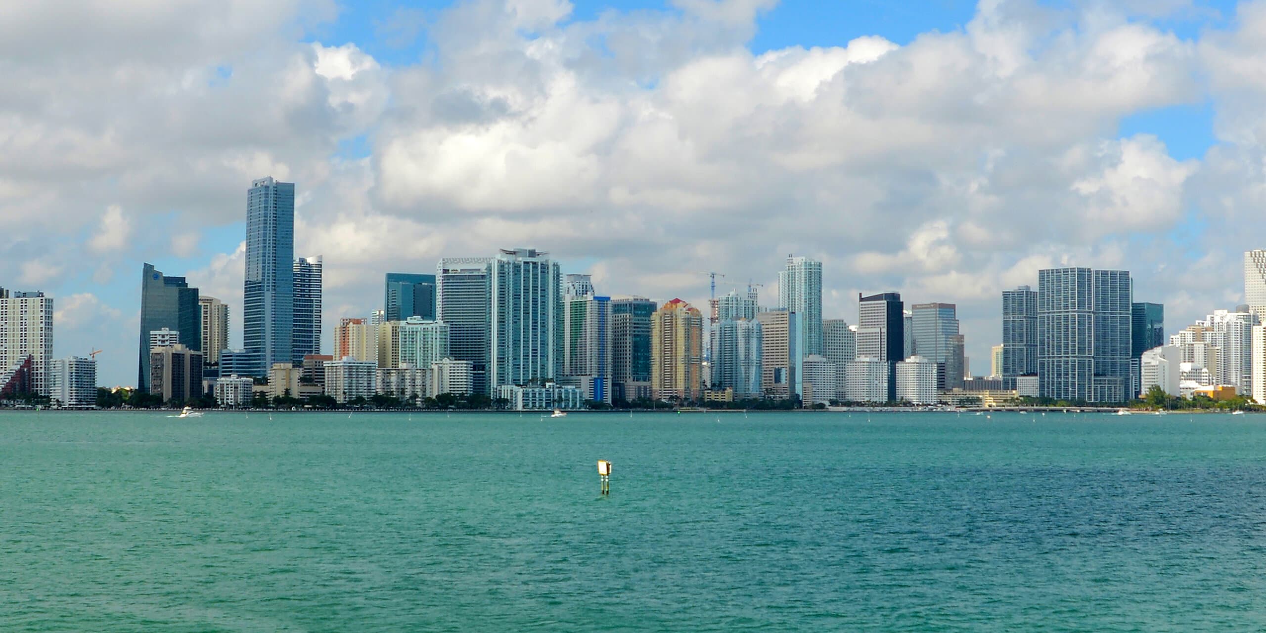 Miami, FL skyline, the corridor Whipshipper carriers serve daily