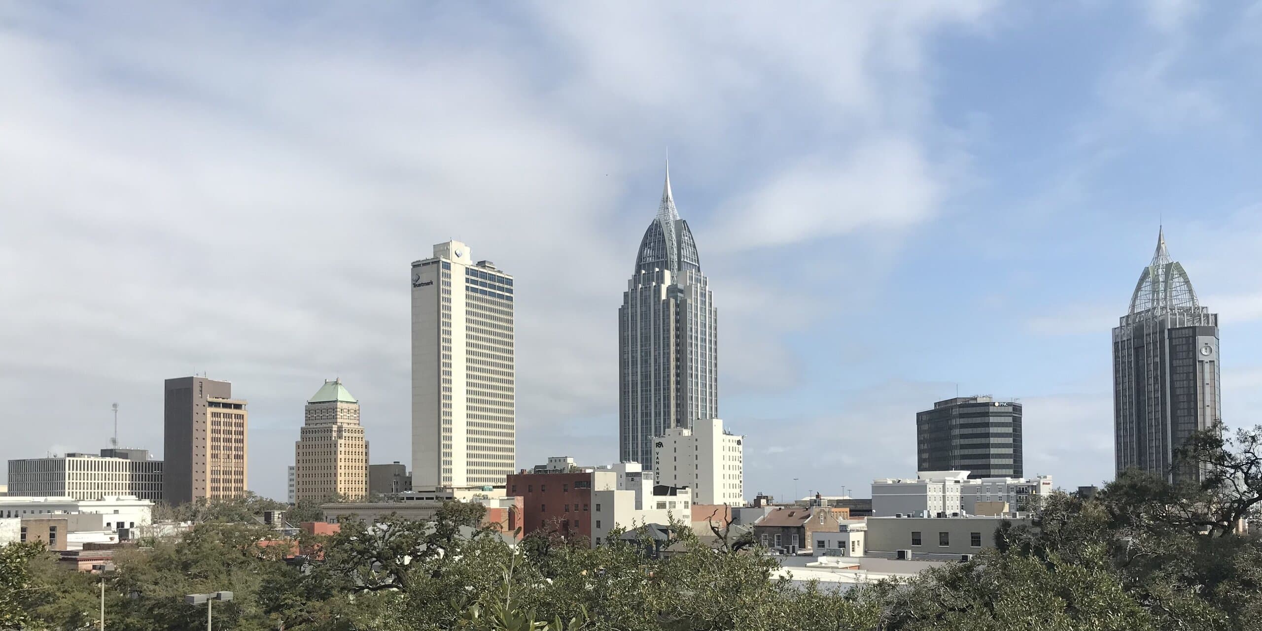 Mobile, AL skyline, the corridor Whipshipper carriers serve daily