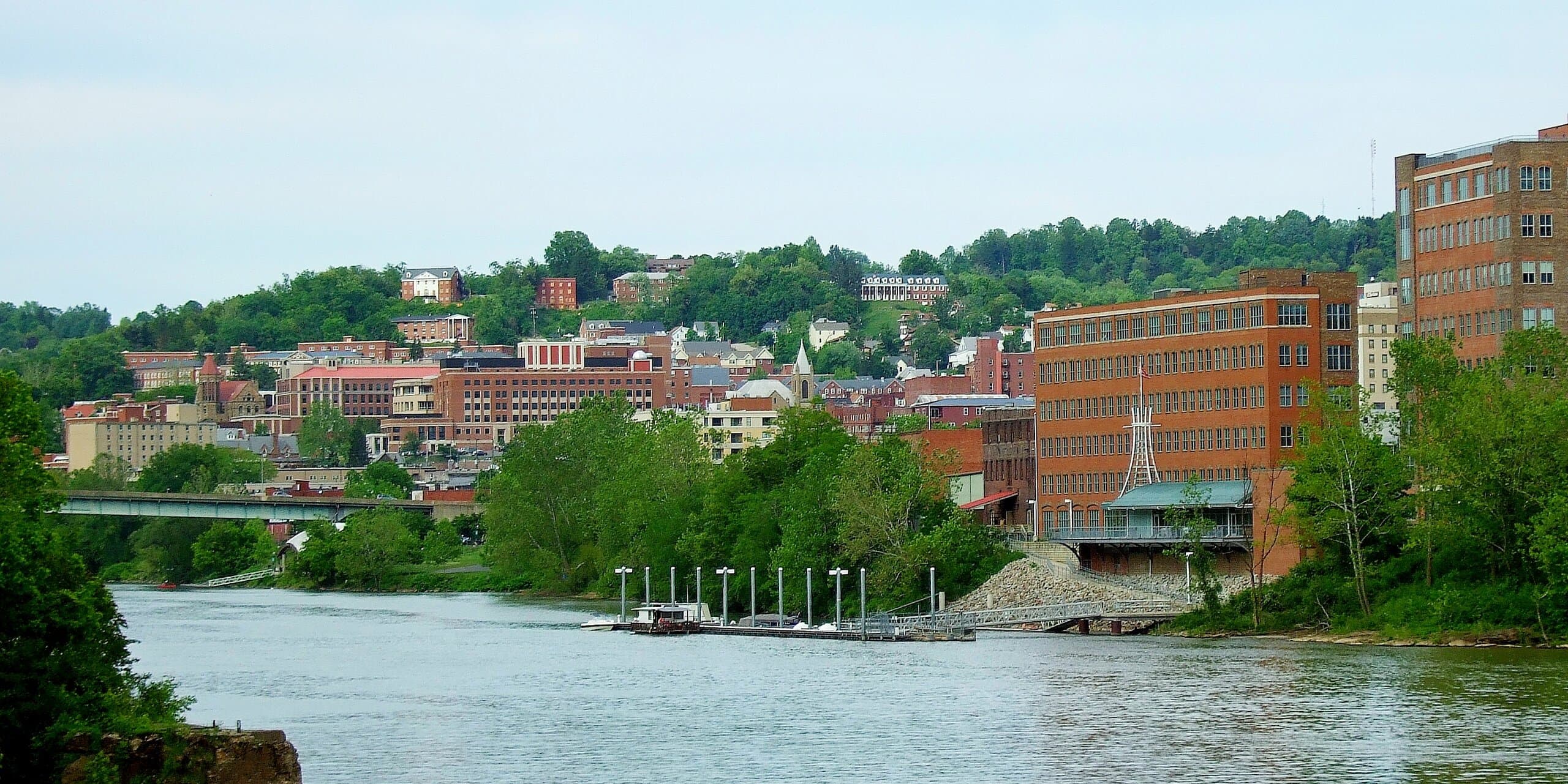 Morgantown, WV skyline, the corridor Whipshipper carriers serve daily