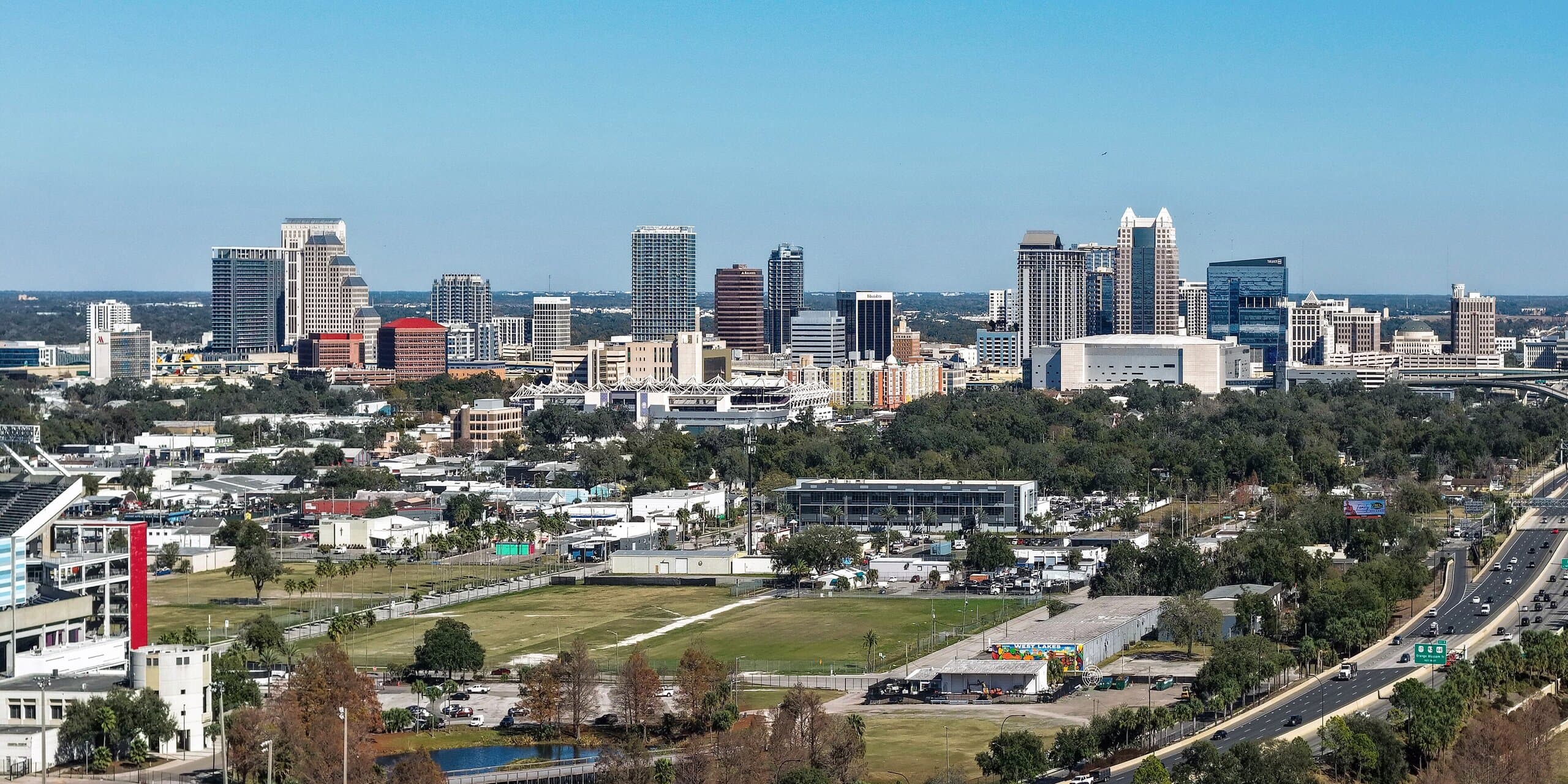 Orlando, FL skyline, the corridor Whipshipper carriers serve daily