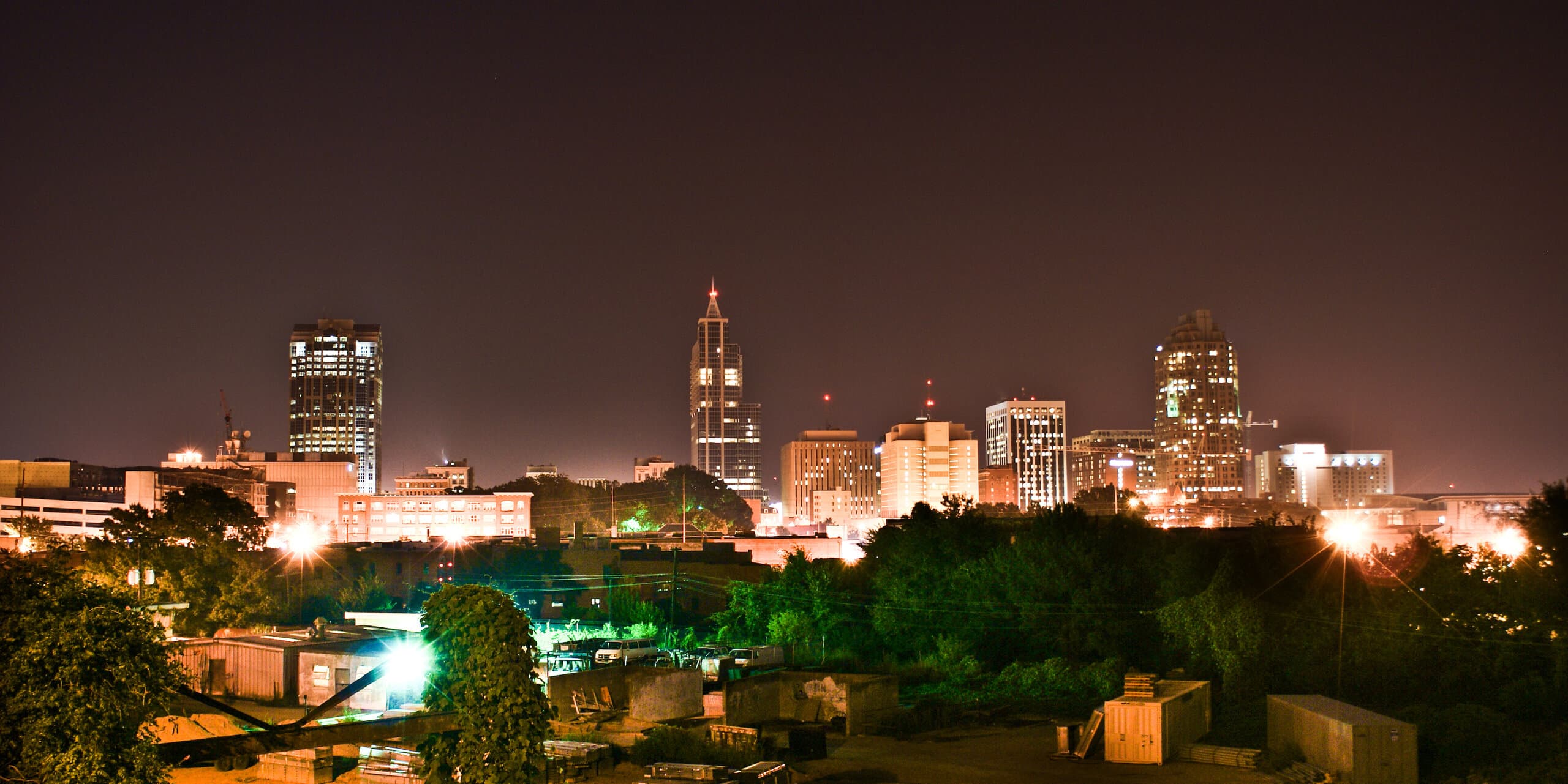 Raleigh, NC skyline, the corridor Whipshipper carriers serve daily