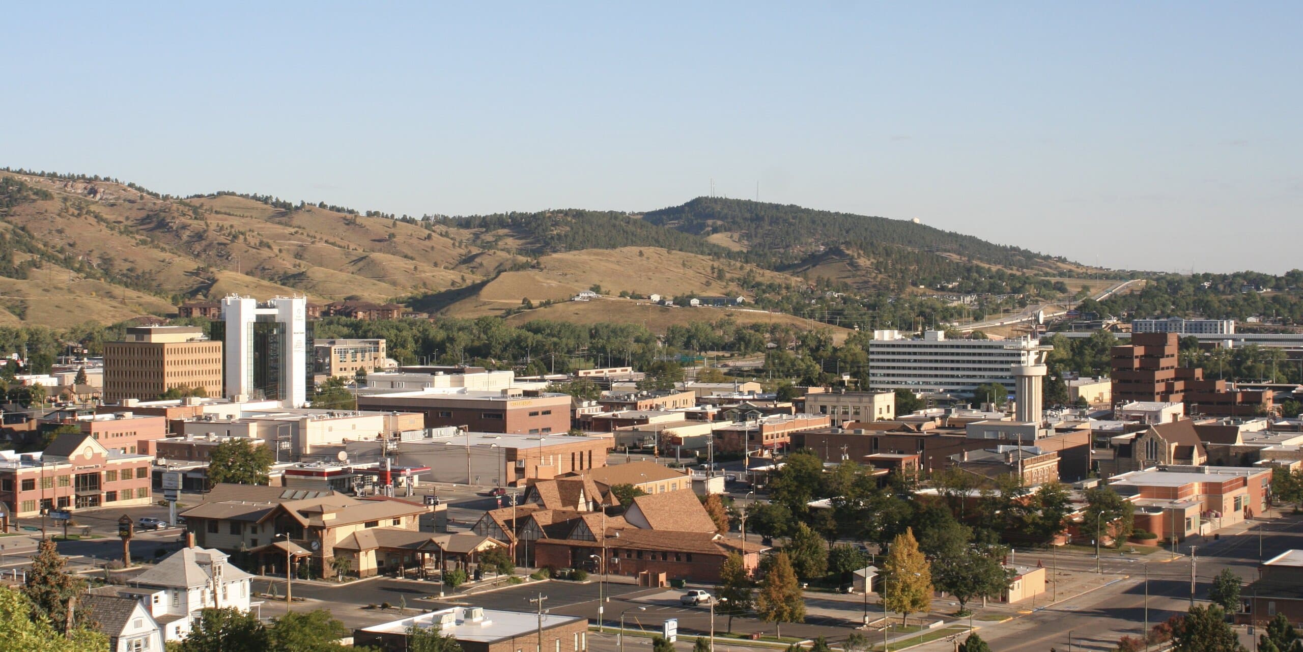 Rapid City, SD skyline, the corridor Whipshipper carriers serve daily