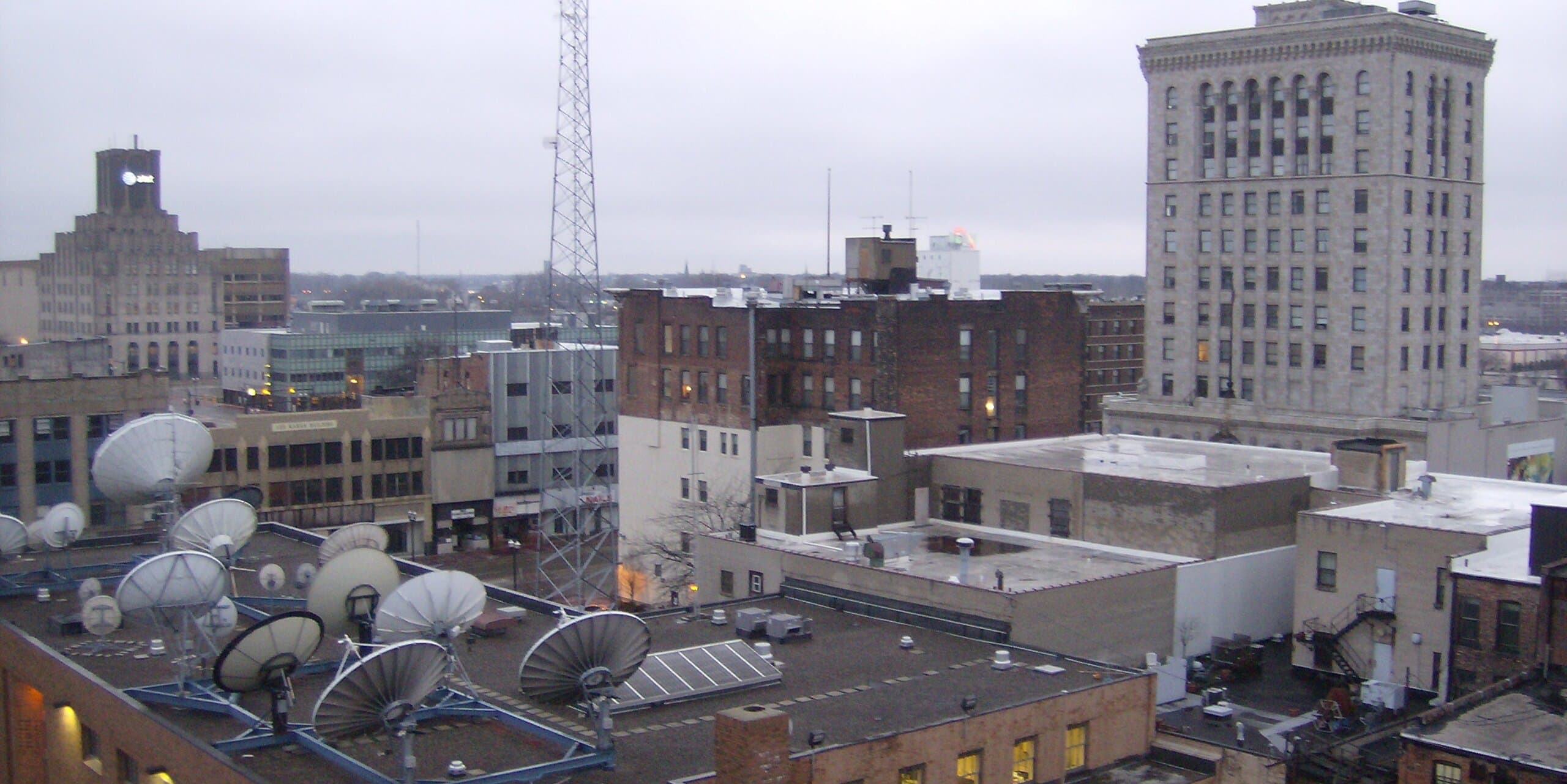 Saginaw, MI skyline, the corridor Whipshipper carriers serve daily