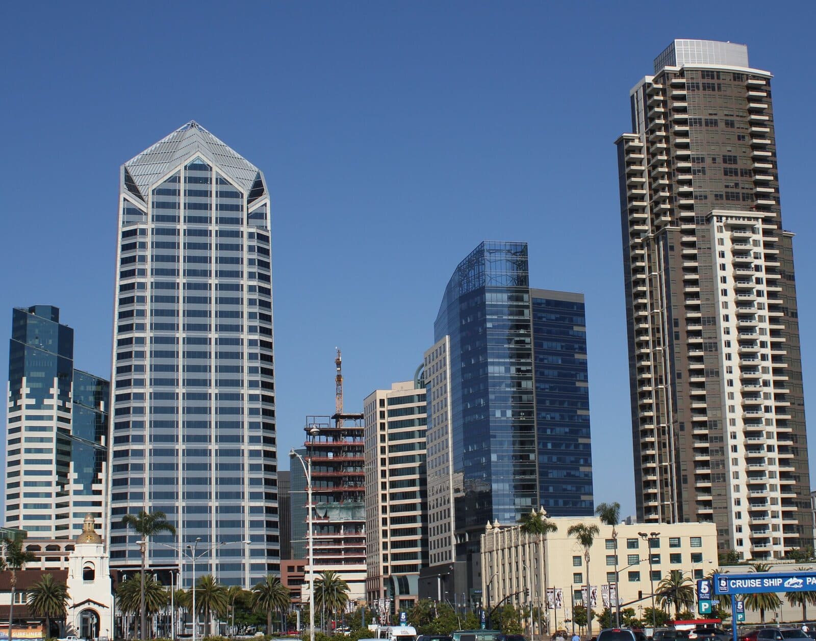 San Diego, CA — San Diego - California - Yacht Harbor with Hotels (cropped)