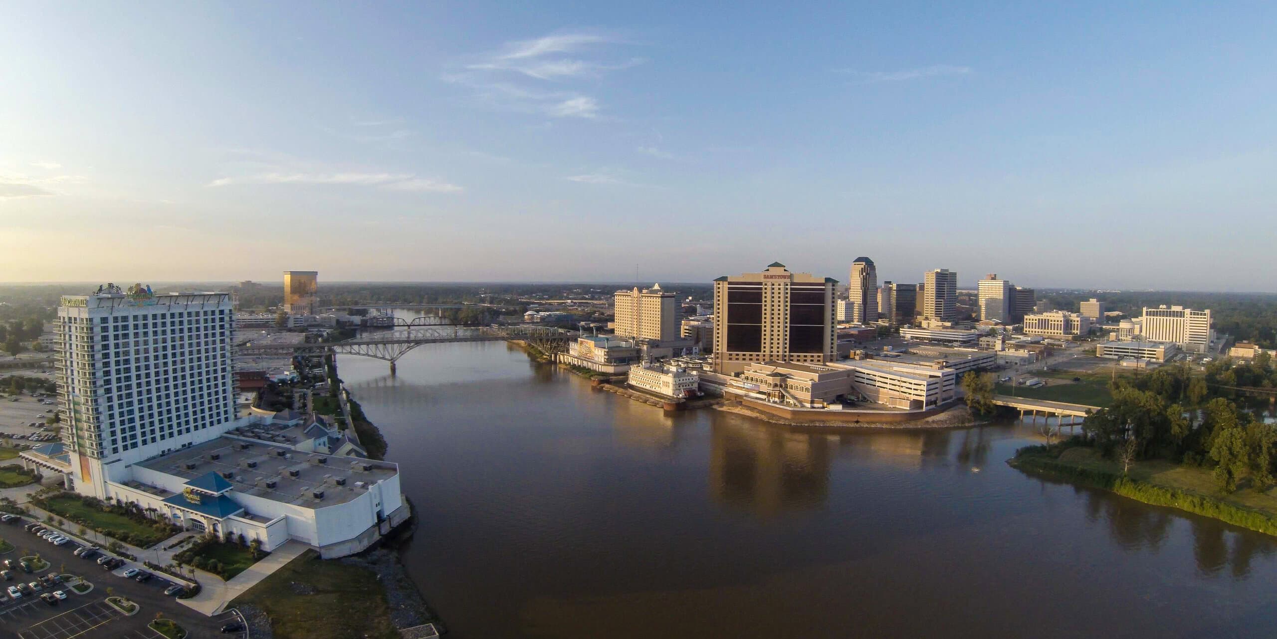 Shreveport, LA skyline, the corridor Whipshipper carriers serve daily