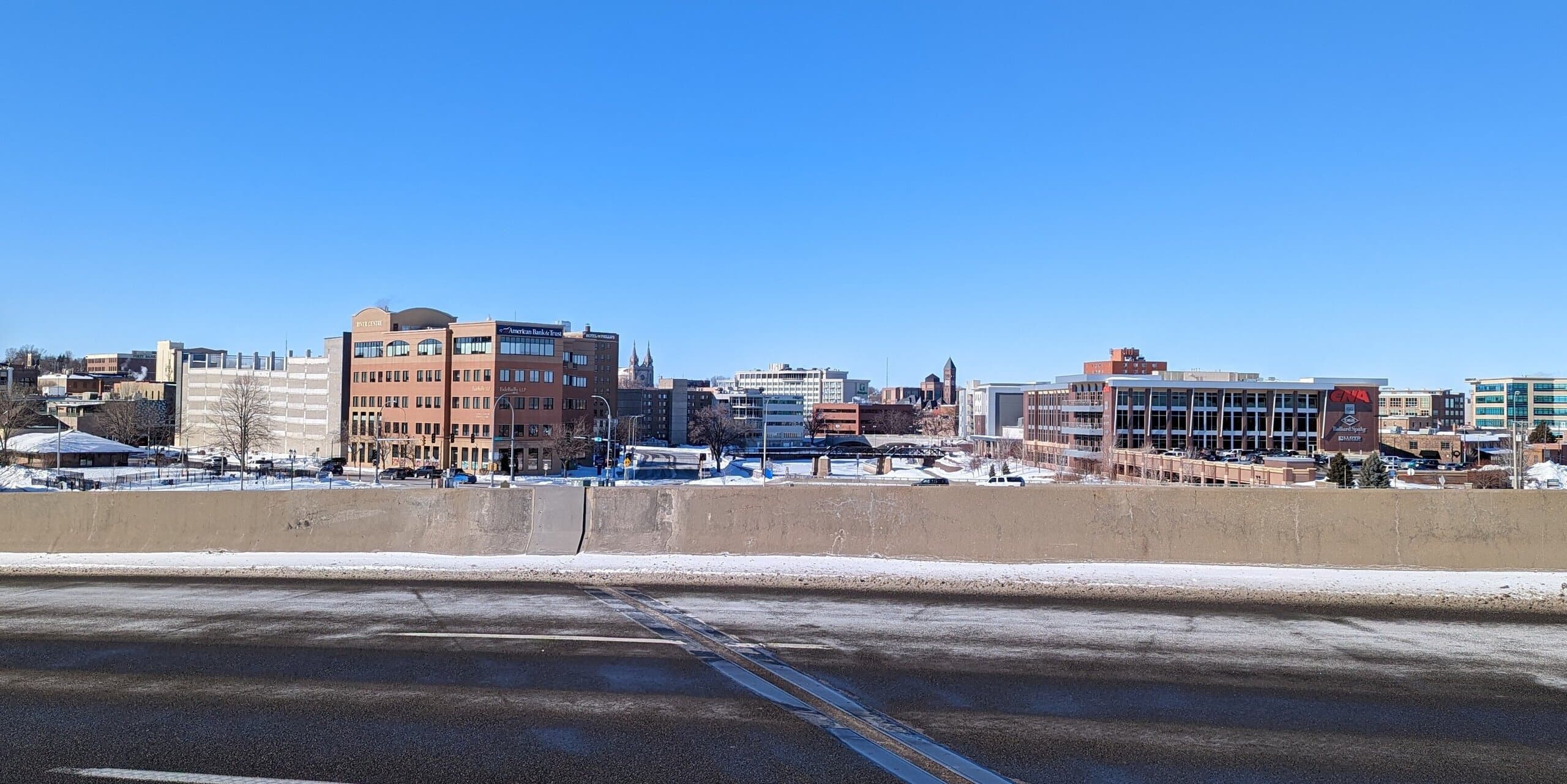 Sioux Falls, SD skyline, the corridor Whipshipper carriers serve daily