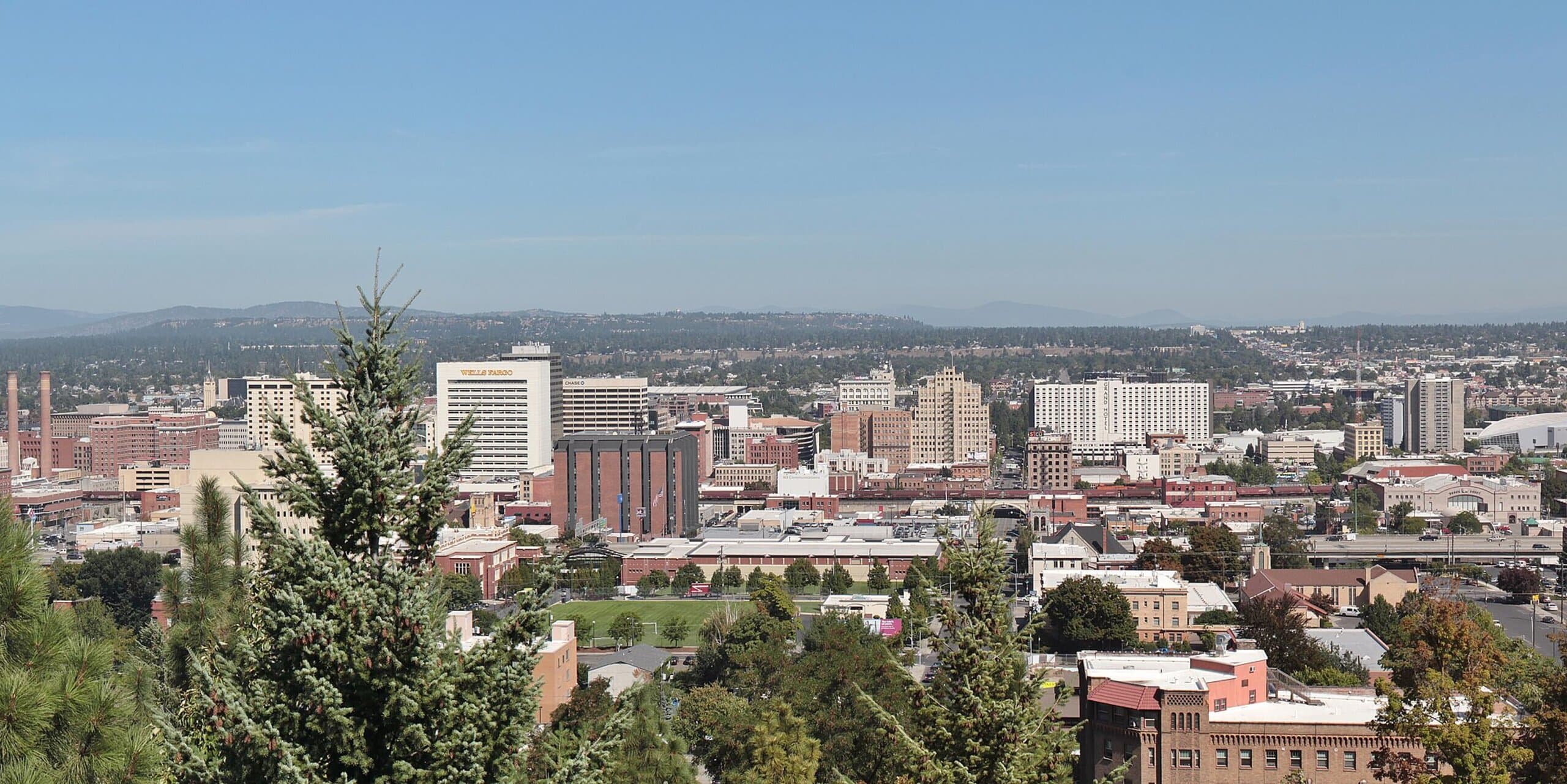 Spokane, WA skyline, the corridor Whipshipper carriers serve daily