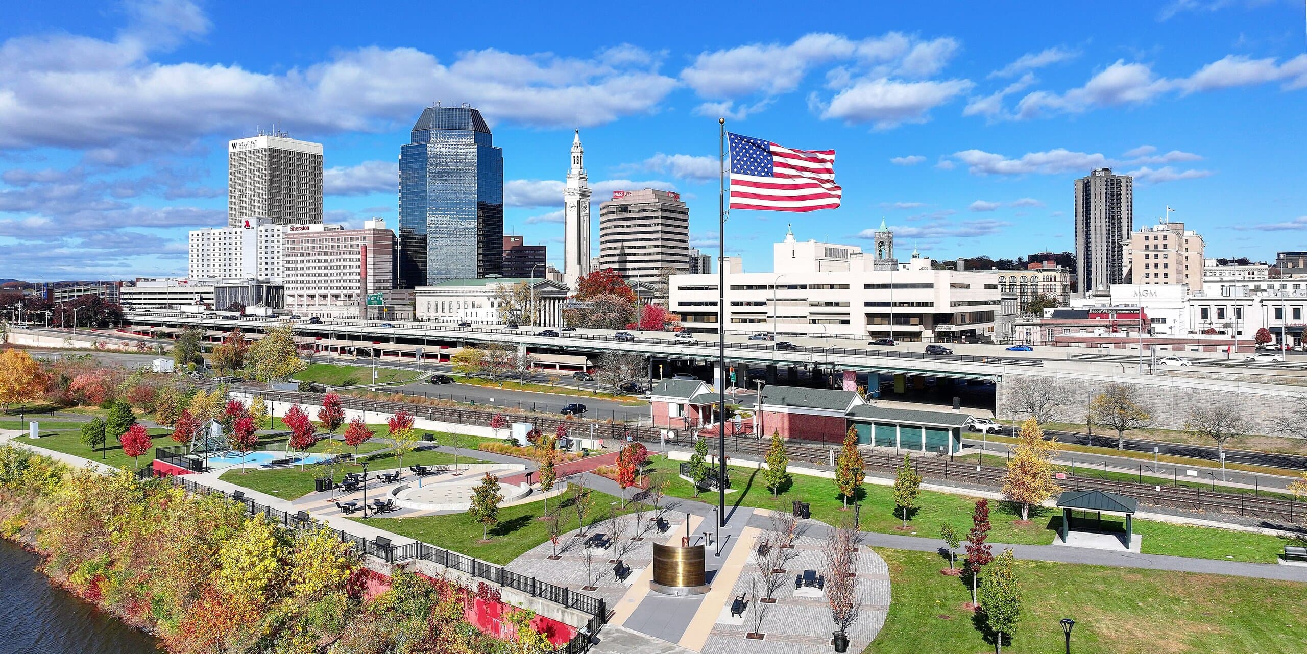 Springfield, MA skyline, the corridor Whipshipper carriers serve daily