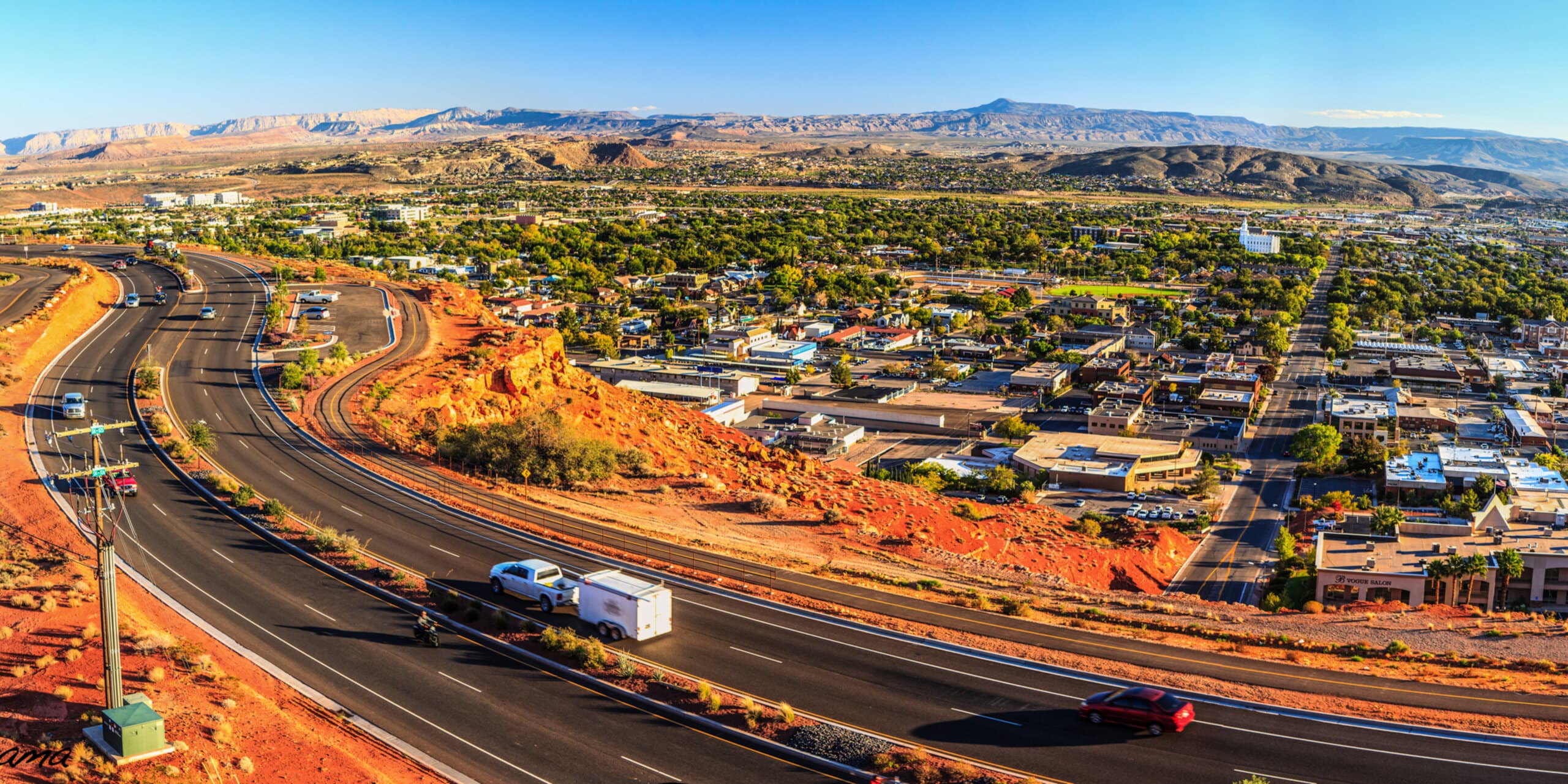 St. George, UT skyline, the corridor Whipshipper carriers serve daily