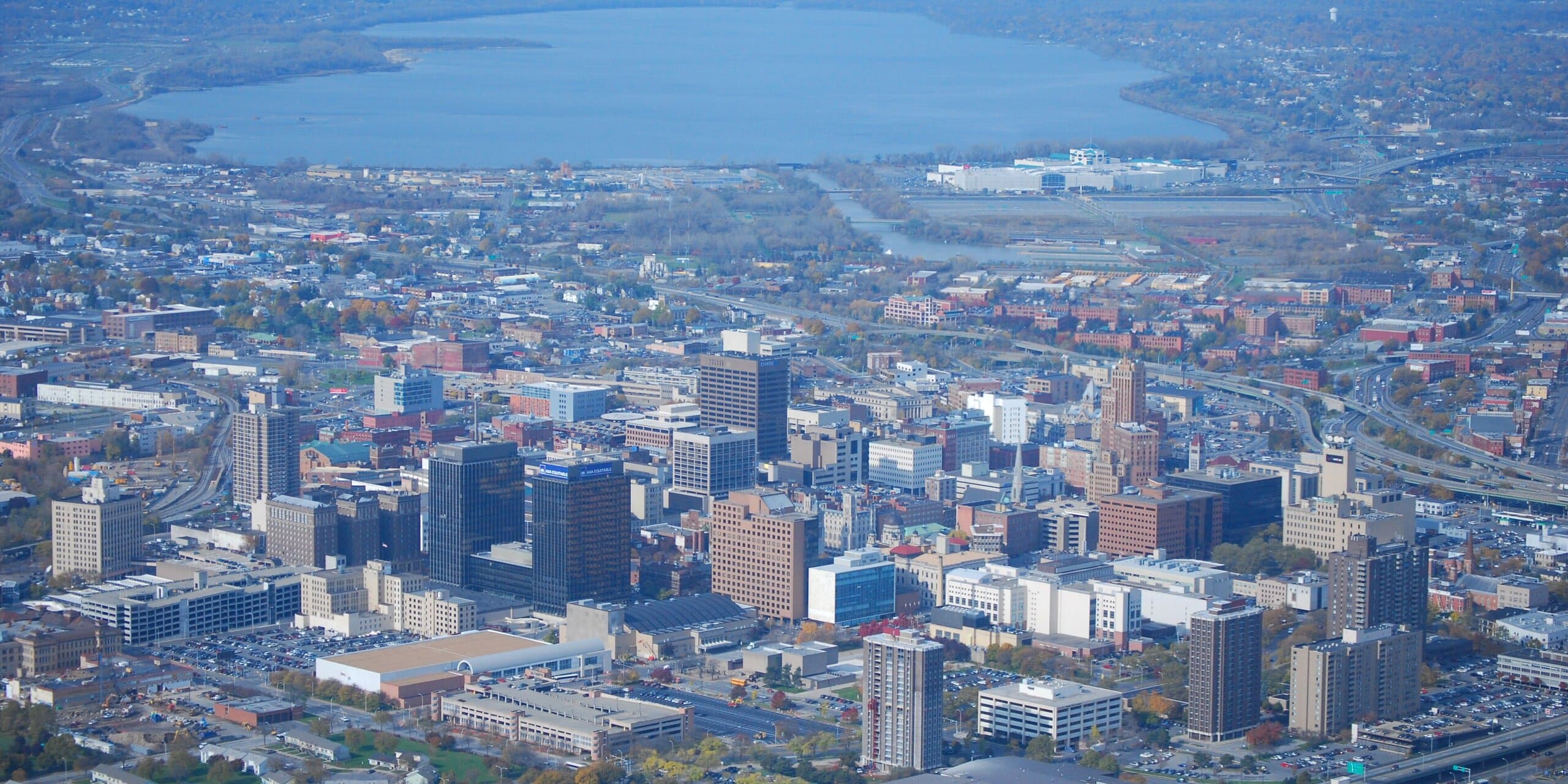 Syracuse, NY skyline, the corridor Whipshipper carriers serve daily