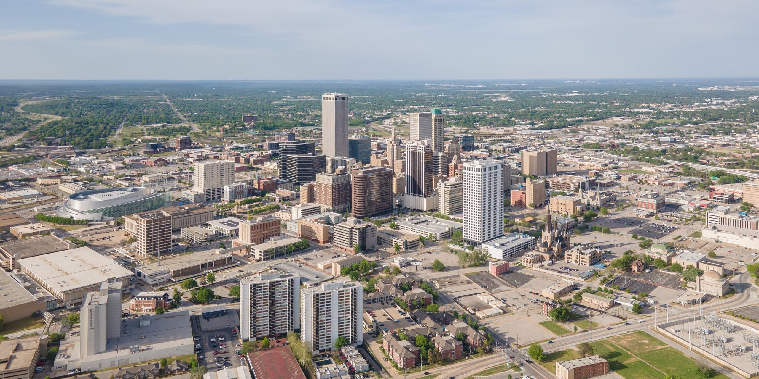 Tulsa, OK skyline, the corridor Whipshipper carriers serve daily